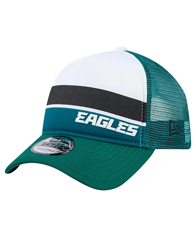 New Era Preschool Midnight Green Philadelphia Eagles Sport Night Color Block 9FORTY A-Frame Trucker Adjustable Hat