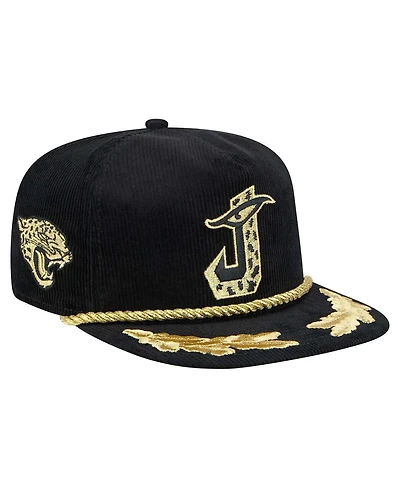 New Era Men's Black Jacksonville Jaguars City Originals Corduroy Skipper Golfer Snapback Hat