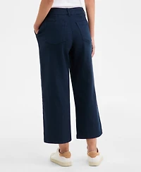 Style & Co Petite Dobby Twill Cropped Wide-Leg Pants, Exclusively at Macy's