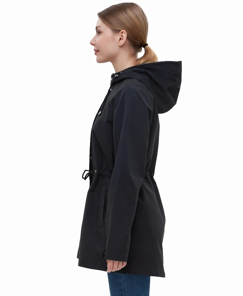 Rokka&Rolla Women's Hooded Anorak Trench Coat