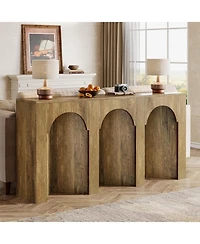 Tribesigns 63-Inch Long Sofa Console Table, Farmhouse Narrow Entryway Table for Hallway, Foyer, Entrance, Living Room