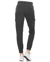 Medichic Women's Scrubs Mid Rise Six Pocket Yoga Scrub Joggers, Wine Large