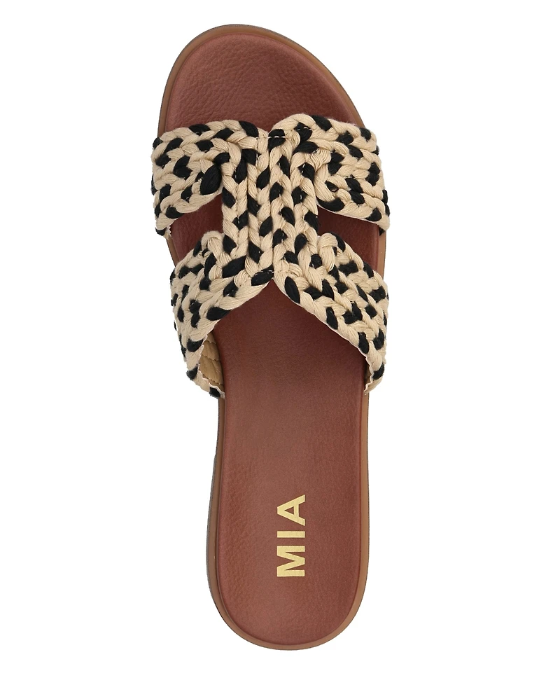 Mia Women's Poet Round Toe Flat Sandals