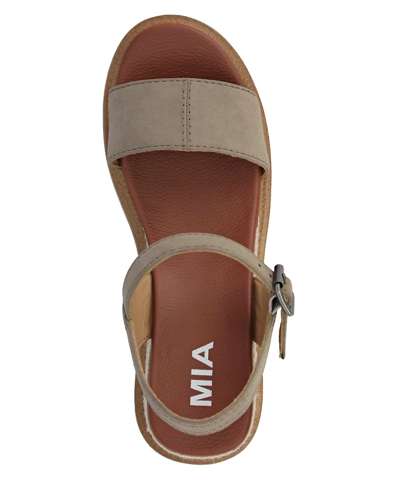 Mia Women's Ophidia Round Toe Wedge Sandals