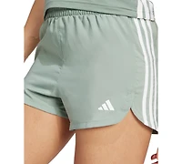 adidas Women's Pacer 3-Stripes High-Rise Woven Training Shorts