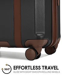 Elle Luxe Journey 3-Piece Expandable Retro Spinner Luggage Set