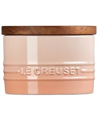 Le Creuset Stoneware Signature Salt Cellar with Wood Lid, 7-Oz.