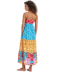 Bar Iii Women's Beachside Boheme Tiered Maxi Dress Swim Cover-Up, Exclusively at Macy's