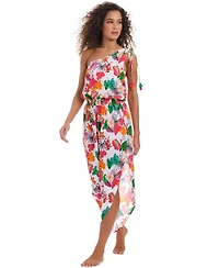 Bar Iii Women's Bermuda Babe Printed One-Shoulder Jumpsuit, Exclusively at Macy's