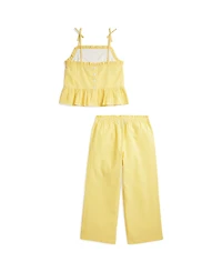 Polo Ralph Lauren Big Girls 2-Piece Gingham Seersucker Top and Pant Set
