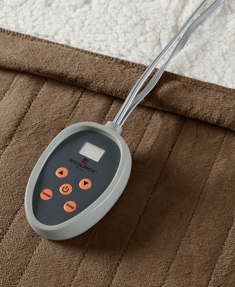 Woolrich Electric Reversible Plush to Berber Blanket