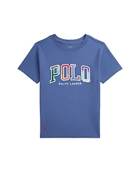 Polo Ralph Lauren Toddler and Little Boys Madras-Logo Jersey T-Shirt