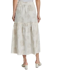 Jones New York Petite Pull-On Tiered Midi Skirt