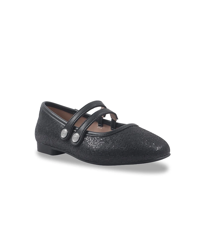 Sam Edelman Little and Big Girls Maeve Button Double-Strap Mary Jane Flat