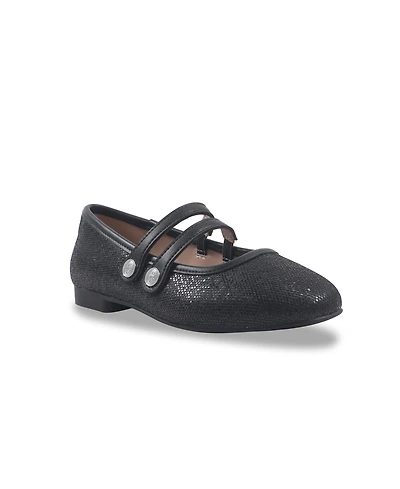 Sam Edelman Little and Big Girls Maeve Button Double-Strap Mary Jane Flat