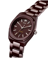 Mvmt Men's Odyssey Ii Dark Red Ceramic Bracelet Watch, 40mm