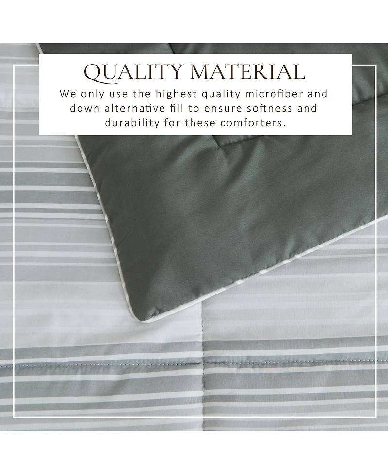 Linery & Co. Reversible Down Alternative Printed Comforter Set