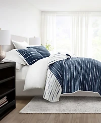 ienjoy Home Horizon Lines Reversible 3-Pc. Lightweight Quilt Set, Full/Queen