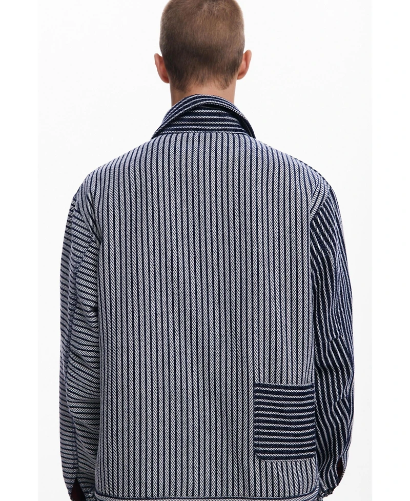Desigual Men's Structured striped jacket