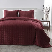 Linery & Co. Velvet Solid Quilt Set