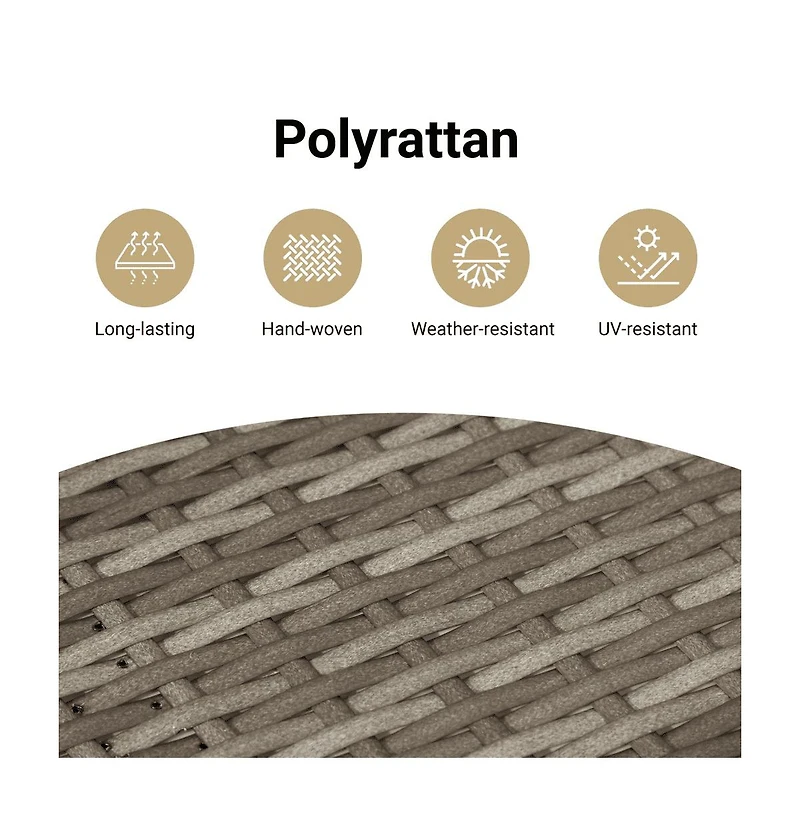Patio Chairs with Cushions pcs Gray Poly Rattan