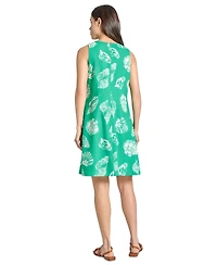 Jones New York Petite Sleeveless Printed V-Neck Dress