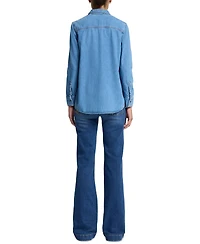 7 For All Mankind Women's Cotton Chambray Shirt
