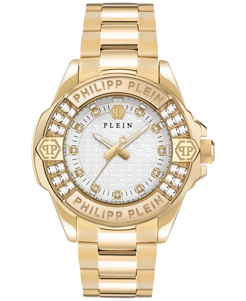 Philipp Plein Women's Majesty Gold Ion Plated Bracelet Watch 38mm