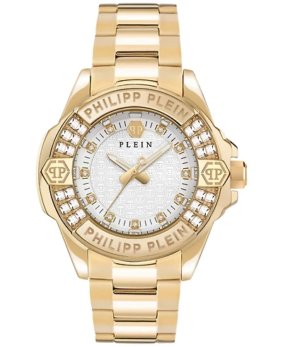 Philipp Plein Women's Majesty Gold Ion Plated Bracelet Watch 38mm