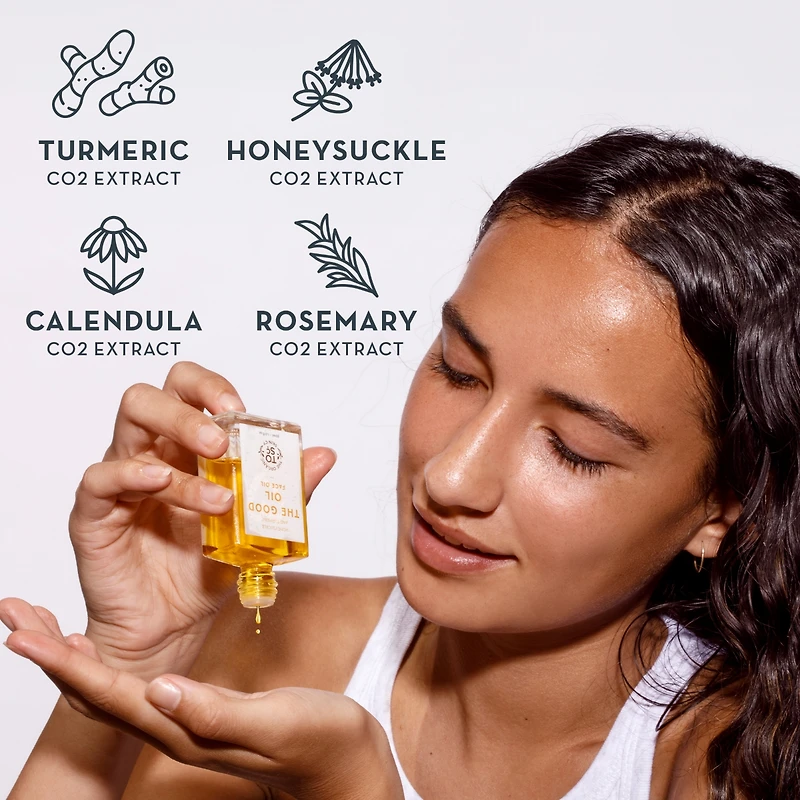 Nourishing Skin Glow Serum | Hydrating Face Oil with Rosemary & Turmeric, Gua Sha Organic Care | 30 mL