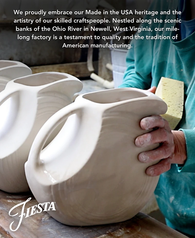 Fiesta Linen Large Disk Pitcher, 67 oz.