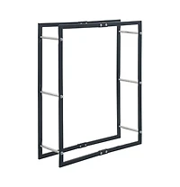 Firewood Rack Black 31.5"x9.8"x39.4" Steel