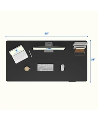 Flexispot E7-commercial 55 W Electric Adjustable Standing Desk, Rectangular Chipboard Top, White Base