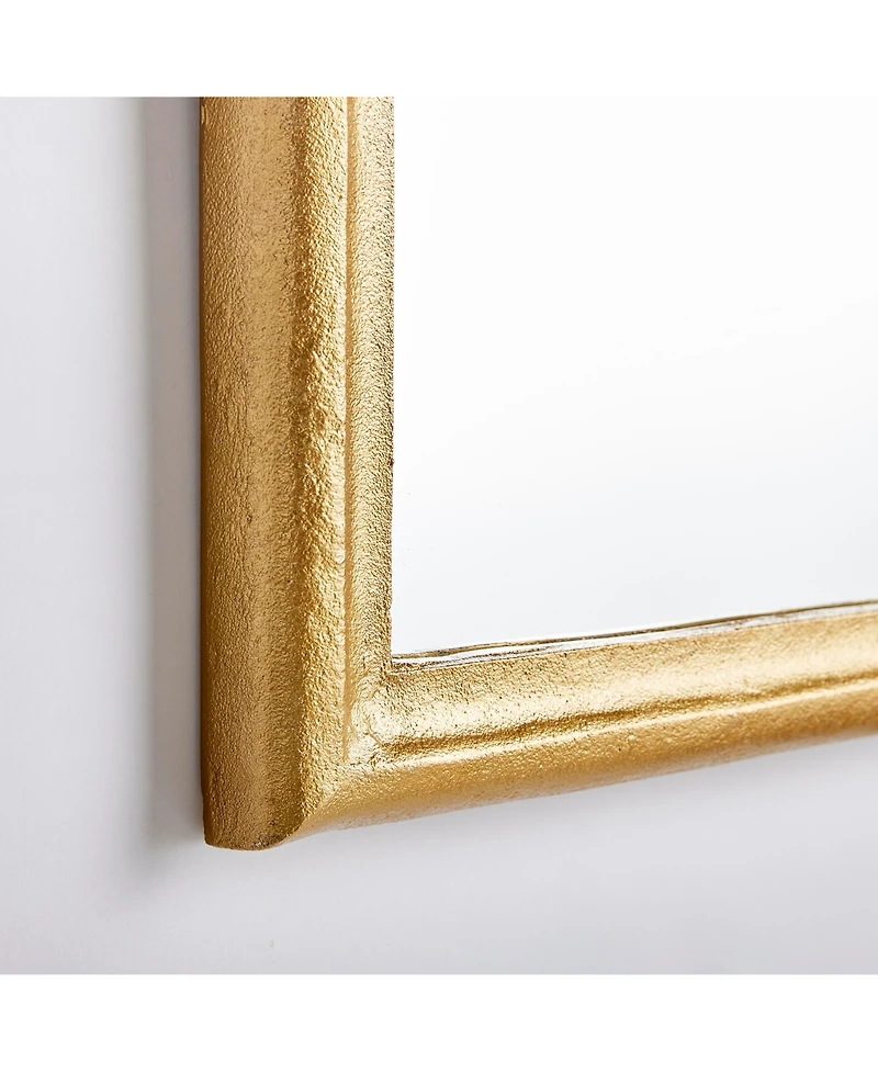 13"W x 1.5"D x 50"H Alexander Gold Framed Arched Full Length Wall Mirror