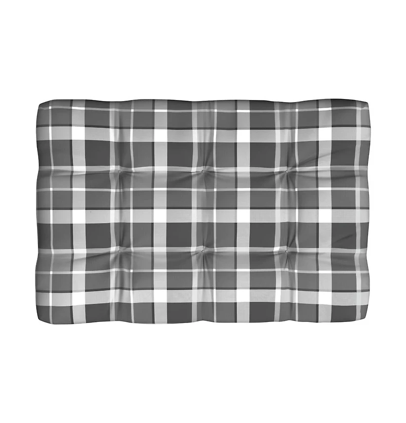 Pallet Sofa Cushions 7 pcs Check Pattern