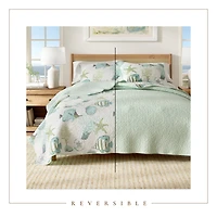 Linery & Co. Coastal Microfiber Quilt Set With Shams