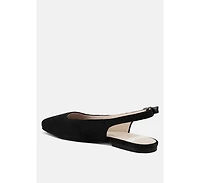 Sozani Genuine Suede Leather Slingback Flats