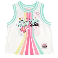 Barbie Toddler Girls Jersey Athletic Tank Top and Shorts Outfit Set