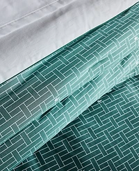 Lacoste Home Heritage Geo Cotton 3-Pc. Comforter Set