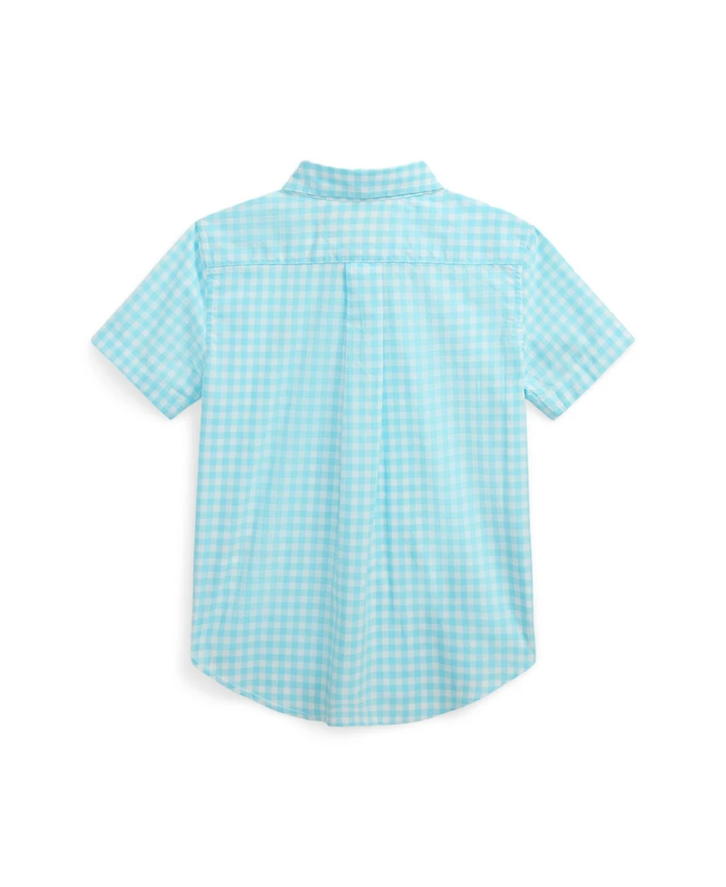 Polo Ralph Lauren Toddler and Little Boys Plaid Poplin Short Sleeve Shirt