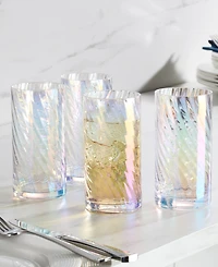 Lenox Tuscany Classics Iridescent Highball Glasses, Set of 4