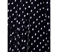 Betsy & Adam Petite Halter-Neck Sleeveless A-Line Gown