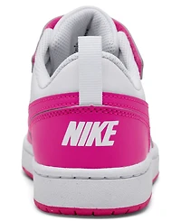 Nike Little Girls Court Borough Low Recraft Fastening Strap Casual Sneakers from Finish Line