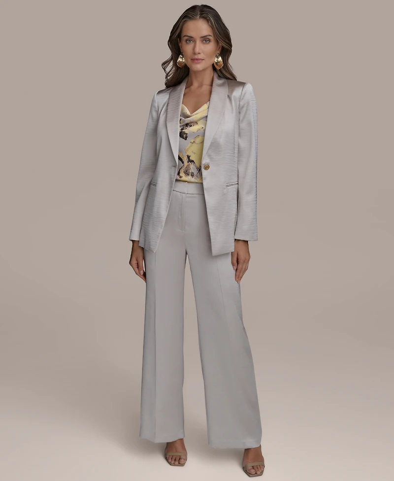 Donna Karan New York Petite Shawl-Collar One-Button Blazer