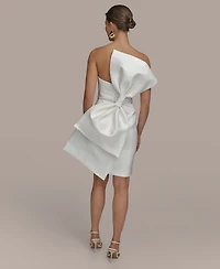 Donna Karan New York Women's Sweetheart-Neck Bow-Trim Dress