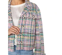Liverpool Los Angeles Women's Button Front Boxy Plaid Shacket