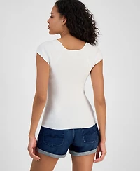 7 For All Mankind Women's Rib-Knit Top