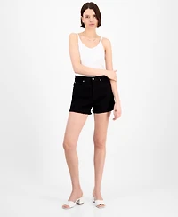 7 For All Mankind Women's High-Rise Frayed Denim Shorts