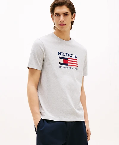 Tommy Hilfiger Men's American Monotype Flag Box T-Shirt