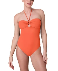 Andie Women's The Zoe Halter Ribbed One Piece Swimsuit